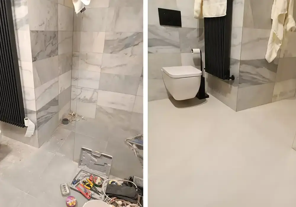 Mikrocement na stare płytki - Jak uniknąć kucia i ile to kosztuje?