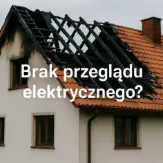 Spalony dach domu. Brak przeglądu elektrycznego może prowadzić do takich zdarzeń, które wpływają na ubezpieczenie domu.