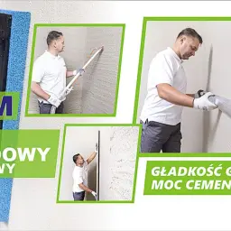 Tynki hybrydowe THM to połączenie gładkości gipsu i mocy cementu. Aplikacja maszynowa.
