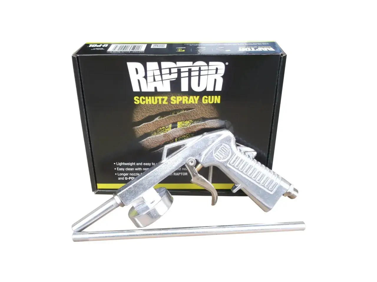 Pistolet natryskowy Raptor, idealny do malowania. Zestaw zawiera pistolet i rurkę.